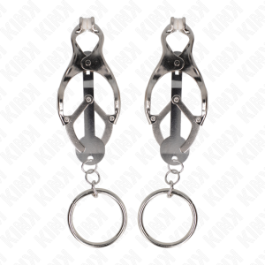 Kink Nipple Grip Japanse Klaverblad-nippelklemmen Zilver Kink Nipple Grip Japanse Klaverblad-nippelklemmen Zilver - Afbeelding 2