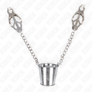 Kink Nipple Grip Nippelklemmen met Emmer Zilver Kink Nipple Grip Nippelklemmen met Emmer Zilver - Afbeelding 2