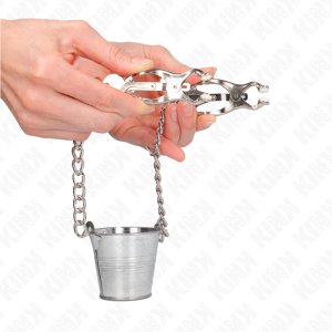 Kink Nipple Grip Nippelklemmen met Emmer Zilver Kink Nipple Grip Nippelklemmen met Emmer Zilver - Afbeelding 4