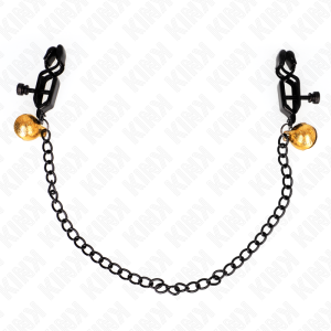 Kink Nipple Grip Nippelklemmen met Bel en Keten Zilver Kink Nipple Grip Nippelklemmen met Bel en Keten Zilver - Afbeelding 1