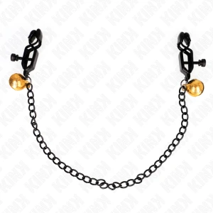 Kink Nipple Grip Nippelklemmen mit Glocke und Kette Silber