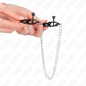 Kink Nipple Grip Platte Ketting Nippelklemmen Zilver Kink Nipple Grip Platte Ketting Nippelklemmen Zilver - Afbeelding 4