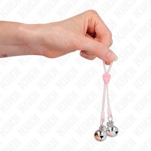 Kink Nipple Grip Totenkopf-Nippelklammern mit Glöckchen rosa/silber Kink Nipple Grip Totenkopf-Nippelklammern mit Glöckchen rosa/silber – Bild 4