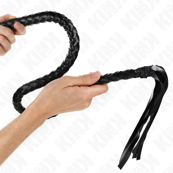 Kink Impact & Touch Schlangenpeitsche mit schwarzem Handring Kink Impact & Touch Schlangenpeitsche mit schwarzem Handring