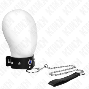 Kink Collar & GAG Halsketting met blauwe diamanten en verstelbare band Kink Collar & GAG Halsketting met blauwe diamanten en verstelbare band - Afbeelding 1