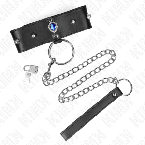 Kink Collar & GAG Halsketting met blauwe diamanten en verstelbare band Kink Collar & GAG Halsketting met blauwe diamanten en verstelbare band - Afbeelding 2