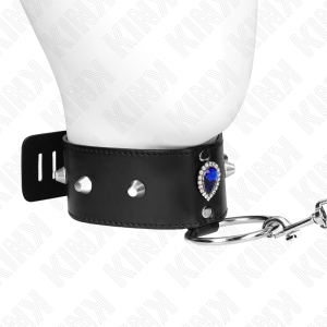 Kink Collar & GAG Halsketting met blauwe diamanten en verstelbare band Kink Collar & GAG Halsketting met blauwe diamanten en verstelbare band - Afbeelding 3
