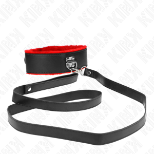 Kink Collar & GAG Halsketting met riem van rood leren band Kink Collar & GAG Halsketting met riem van rood leren band - Afbeelding 4