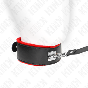 Kink Collar & GAG Halsketting met riem van rood leren band Kink Collar & GAG Halsketting met riem van rood leren band - Afbeelding 3