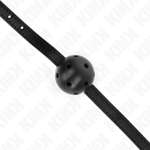 Kink Collar & GAG Ballknebel Simplicity Zwart Ademend Kink Collar & GAG Ballknebel Simplicity Zwart Ademend - Afbeelding 4