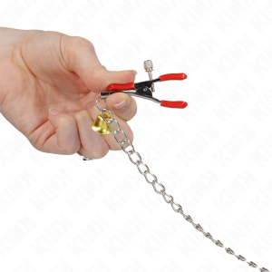 Kink Nipple Grip 3-voudige tepel- en clitklemmen rood met ketting Kink Nipple Grip 3-voudige tepel- en clitklemmen rood met ketting - Afbeelding 3