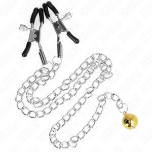 Kink Nipple Grip Kettennippelklammern met bel Kink Nipple Grip Kettennippelklammern met bel - Afbeelding 1