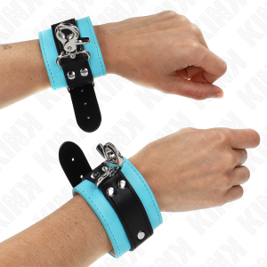 Kink Wrist Restraint abschließbare Handgelenkfesseln Schwarz/Blau verstellbar Kink Wrist Restraint abschließbare Handgelenkfesseln Schwarz/Blau verstellbar – Bild 1