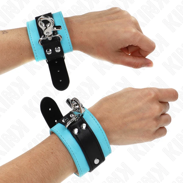 img_187368_1a93b8d833253474434134cff458bd0f_1.png Kink Wrist Restraint abschließbare Handgelenkfesseln Schwarz/Blau verstellbar