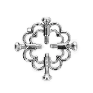 Kink Nipple Grip Metallische Blumen-Nippelklammern Fetisch