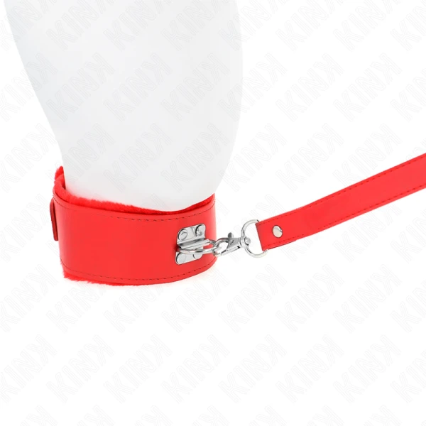 Kink Collar & GAG Halskette met riem rood met zilveren noppen Kink Collar & GAG Halskette met riem rood met zilveren noppen