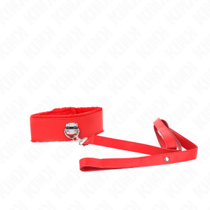 Kink Collar & GAG Halskette met riem rood met zilveren noppen Kink Collar & GAG Halskette met riem rood met zilveren noppen - Afbeelding 3