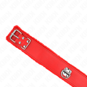 Kink Collar & GAG Halskette met riem rood met zilveren noppen Kink Collar & GAG Halskette met riem rood met zilveren noppen - Afbeelding 5