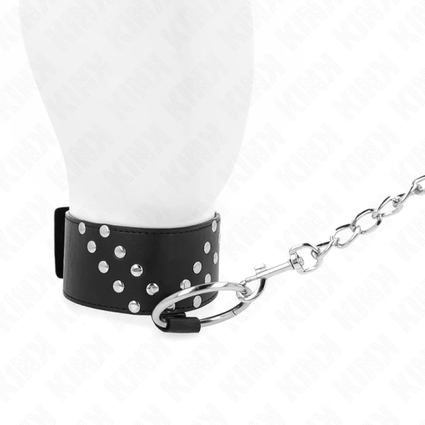 Kink Collar & GAG Halsketting met riem en V-klinknagel, verstelbaar