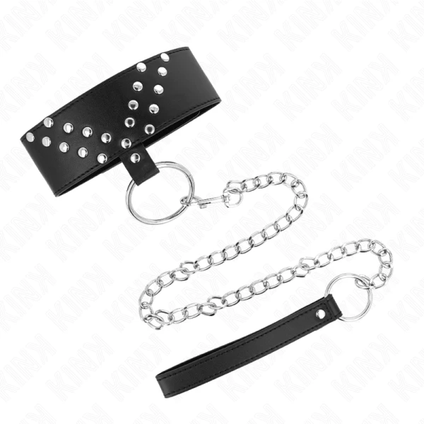 Kink Collar & GAG Halsketting met riem en V-klinknagel, verstelbaar