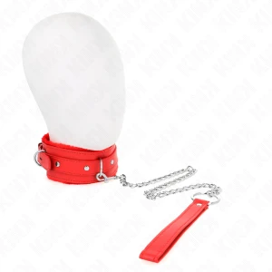 Kink Collar & GAG Halsband mit Leine rot