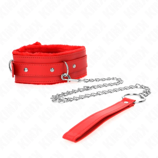 Kink Collar & GAG Halsband met riem rood