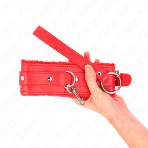 Kink Collar & GAG Halsband met riem rood Kink Collar & GAG Halsband met riem rood - Afbeelding 5