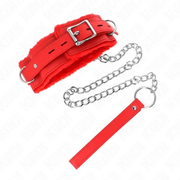 Kink Collar & GAG Halsband met riem rood