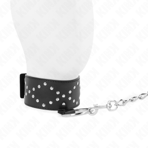 Kink Collar & GAG Halskette mit Leine und silbernen Nieten, verstellbar Kink Collar & GAG Halskette mit Leine und silbernen Nieten, verstellbar – Bild 3