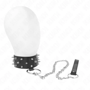 Kink Collar & GAG halsband met riem en zilveren noppen