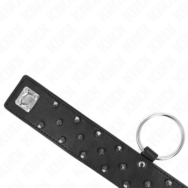 Kink Collar & GAG halsband met riem en zilveren noppen
