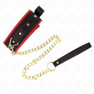 Kink Collar & GAG Halsband met riem van eenvoudige stof, verstelbaar Kink Collar & GAG Halsband met riem van eenvoudige stof, verstelbaar - Afbeelding 2