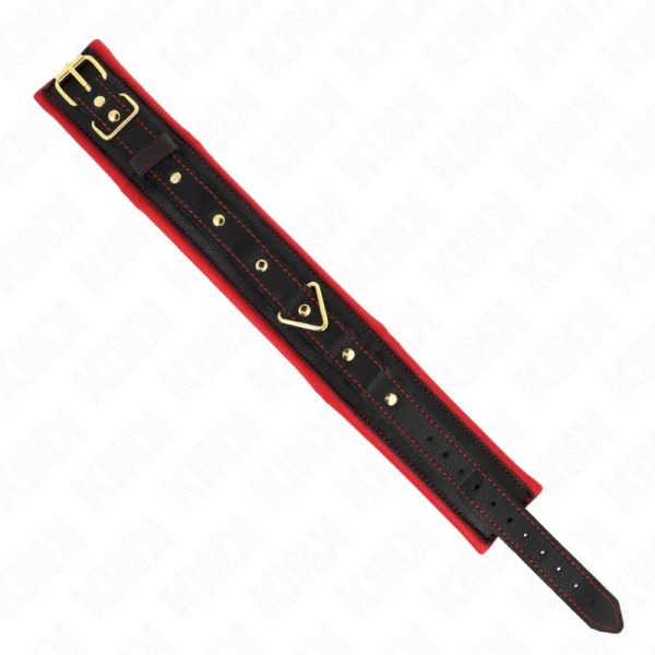 Kink Collar & GAG Halsband met riem van eenvoudige stof, verstelbaar