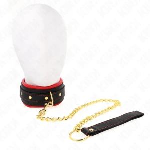 Kink Collar & GAG collar with leash made of simple fabric, adjustable