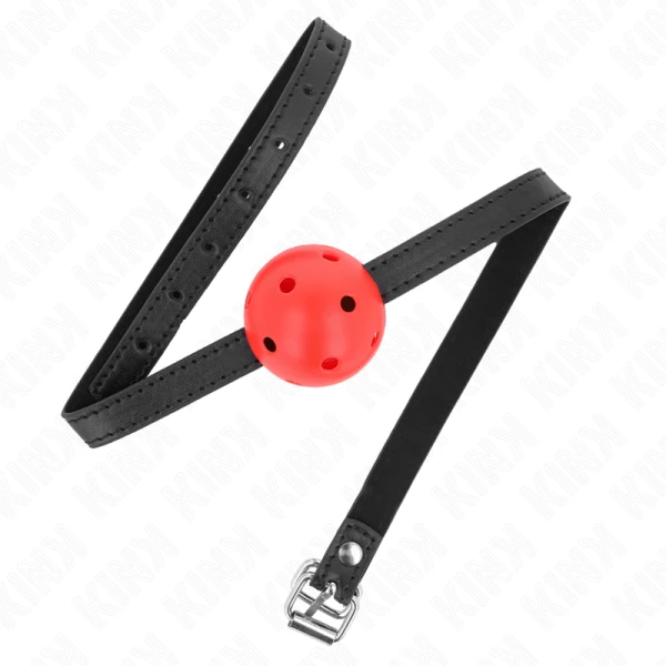 Kink Collar & GAG Ballknebel Simplicity ROOD met ademend ontwerp
