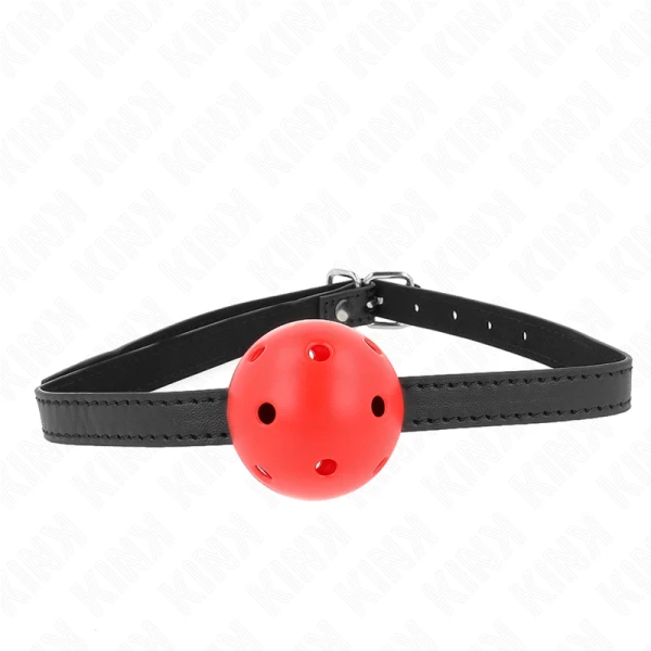 Kink Collar & GAG Ballknebel Simplicity ROOD met ademend ontwerp