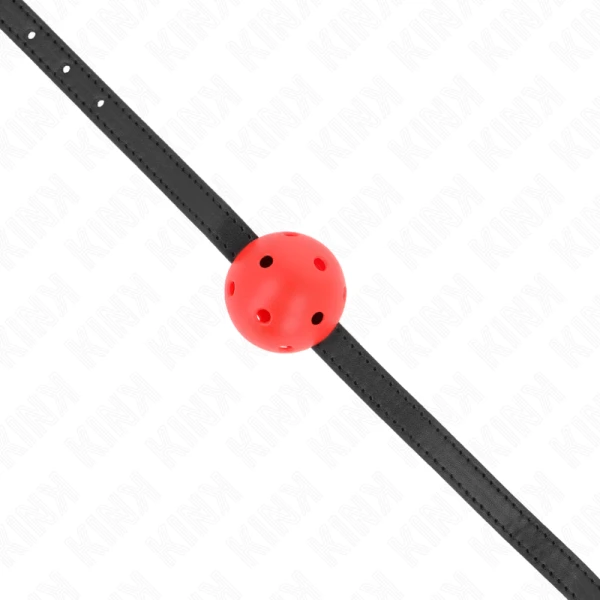 Kink Collar & GAG Ballknebel Simplicity ROOD met ademend ontwerp