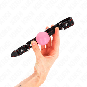 Kink Collar & GAG Roze gouden bal-knebel Kink Collar & GAG Roze gouden bal-knebel - Afbeelding 2