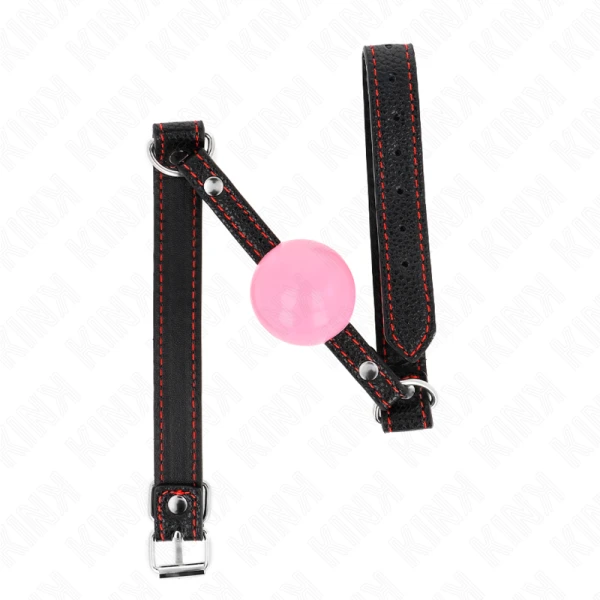 img_187701_a928b24f4b5cdea069718a24069a65c0_1.png Kink Collar & GAG Roze gouden bal-knebel
