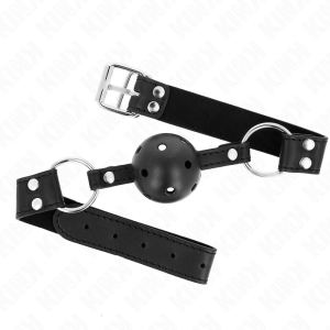Kink Collar & GAG Balgknevel met dubbelklinknagel en verstelbare riem Zwart Kink Collar & GAG Balgknevel met dubbelklinknagel en verstelbare riem Zwart - Afbeelding 1