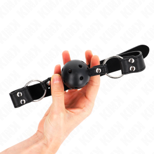Kink Collar & GAG Balgknevel met dubbelklinknagel en verstelbare riem Zwart Kink Collar & GAG Balgknevel met dubbelklinknagel en verstelbare riem Zwart - Afbeelding 2