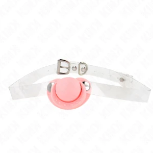 Kink Collar & GAG Rosa Schnuller-Gag mit verstellbarem Riemen