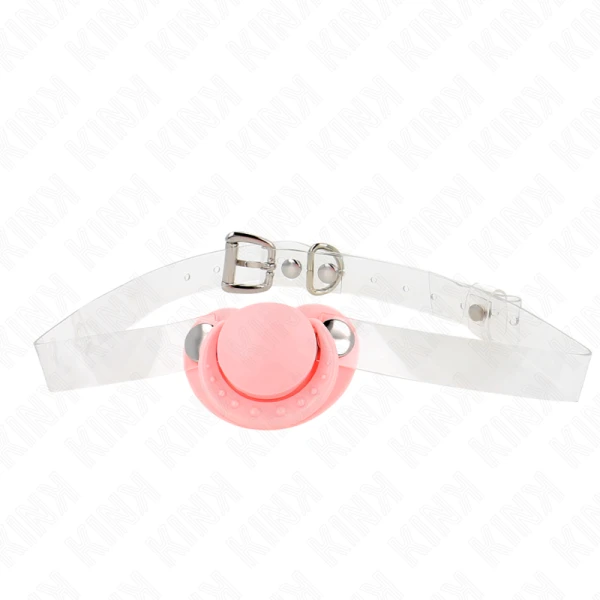 img_187723_bfd311284ab725ea750e54ac356599d9_1.png Kink Collar & GAG Roze Fopspeen-Gag met verstelbare riem