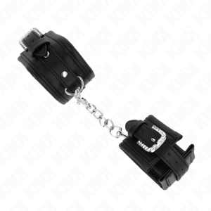 Kink Wrist Restraint Handboeien met Strass-gesp, Zwart Kink Wrist Restraint Handboeien met Strass-gesp, Zwart - Afbeelding 2