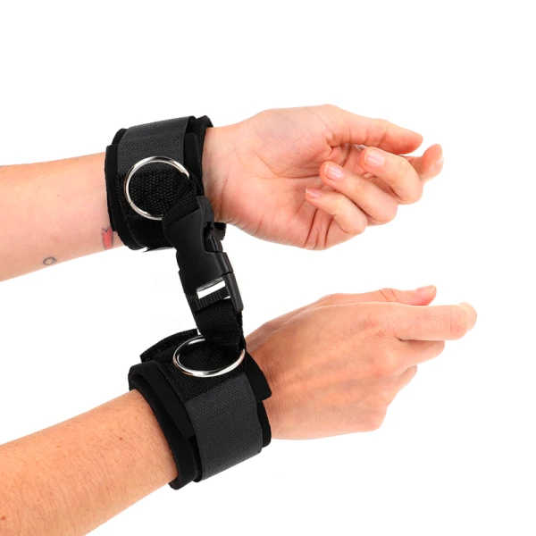 Kink Wrist Restraint Neopren-handboei met klittenband zwart