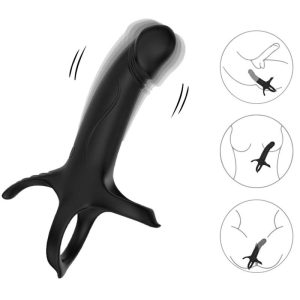Armony FOR HIM Penisring mit Dildo und Vibrator, schwarz Armony FOR HIM Penisring mit Dildo und Vibrator, schwarz – Bild 4