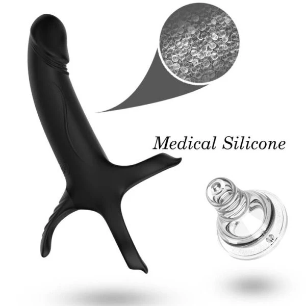 Armony FOR HIM Penisring mit Dildo und Vibrator, schwarz Armony FOR HIM Penisring mit Dildo und Vibrator, schwarz