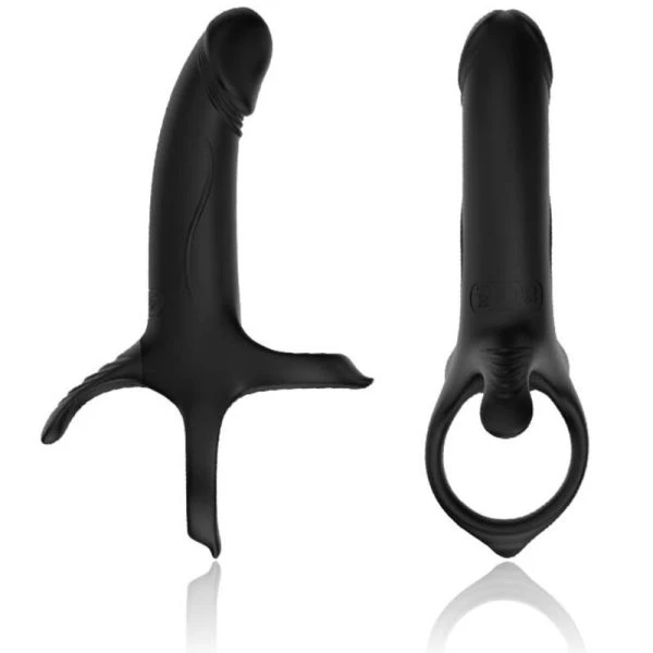 Armony FOR HIM Penisring mit Dildo und Vibrator, schwarz Armony FOR HIM Penisring mit Dildo und Vibrator, schwarz