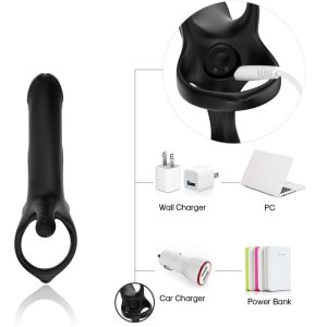 Armony FOR HIM Penisring mit Dildo und Vibrator, schwarz Armony FOR HIM Penisring mit Dildo und Vibrator, schwarz – Bild 10