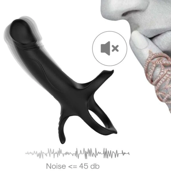 Armony FOR HIM Penisring mit Dildo und Vibrator, schwarz Armony FOR HIM Penisring mit Dildo und Vibrator, schwarz